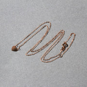 14k Rose Gold Polished Mini Heart Necklace