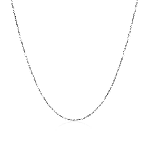 10k White Gold Cable Link Chain 0.5mm
