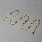 4.5 mm 10K Yellow Gold Solid Figaro Chain