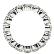 Round Cut Lab Grown Diamond Eternity Ring in 14k White Gold (4 cttw FG/VS2)