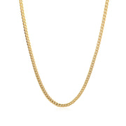 3.2mm 14k Yellow Gold Classic Solid Miami Cuban Chain