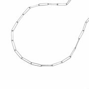 14k White Gold Wire Paperclip Chain (2.7mm)
