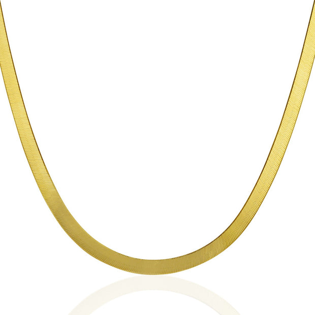 Imperial Herringbone Chain in 10k Yellow Gold (4.6 mm)