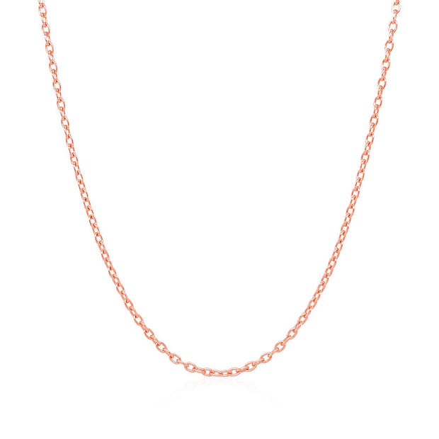 14k Rose Gold Round Cable Link Chain 1.5mm
