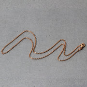 14k Rose Gold Round Cable Link Chain 1.5mm