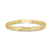 14k Yellow Gold Rapunzel Woven Bracelet