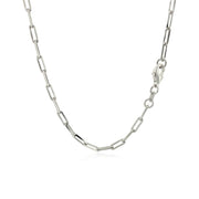 18K White Gold Paperclip Chain (2.5mm)