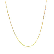 10k Yellow Gold Diamond Cut Cable Link Chain 0.8mm
