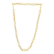 14k Yellow Gold High Polish Elongated Paperclip Jax Link Necklace