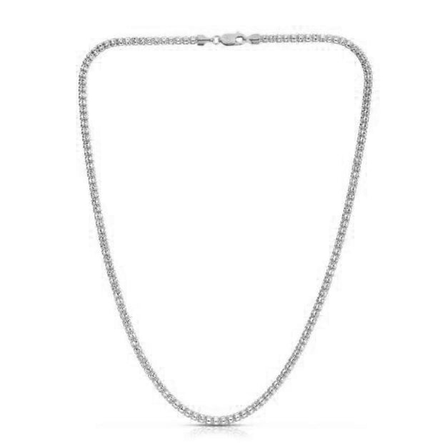 Ice Barrel Chain in 14k White Gold (3.1 mm)