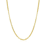 18k Yellow Gold Diamond Cut Cable Link Chain 1.9mm