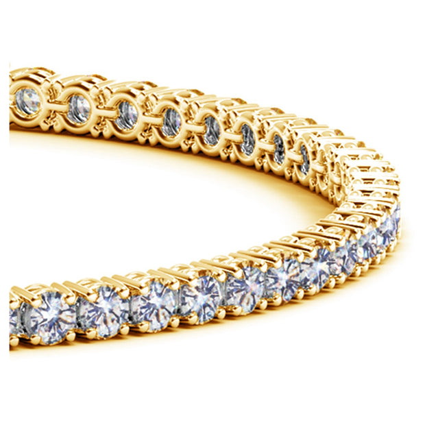 Lab Grown Round Diamond Tennis Bracelet in 14k Yellow Gold (5 cctw  F/G  VS2/SI1)