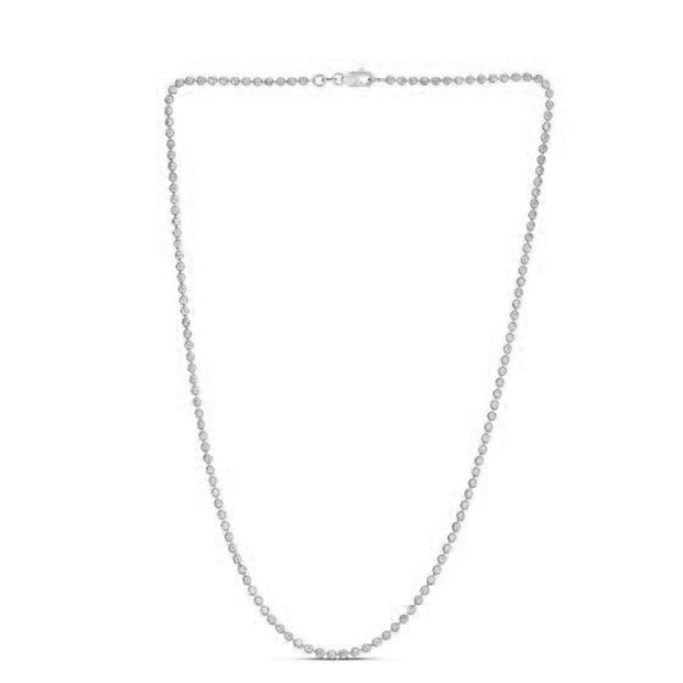 Moon Cut Bead Chain in 14k White Gold (2.5 mm)