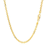 2.6mm 14k Yellow Gold Diamond Cut Cable Link Chain