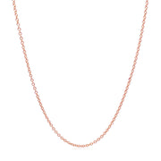 14k Rose Gold Round Cable Link Chain 1.3mm