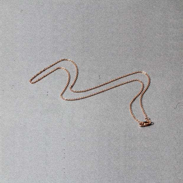14k Rose Gold Round Cable Link Chain 1.3mm