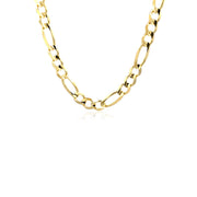 5.3mm 10K Yellow Gold Solid Figaro Chain