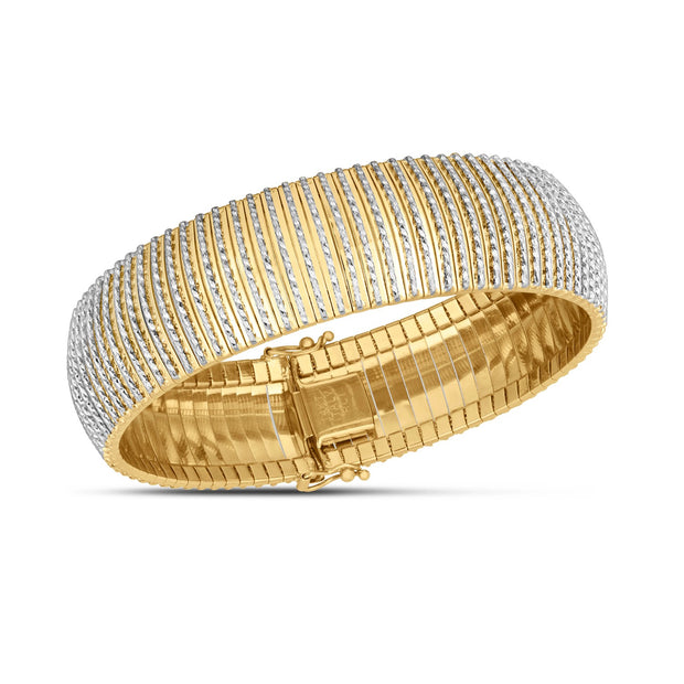 14k Yellow Gold Bold Diamante Flex Bracelet