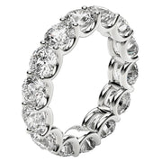 Round Cut Lab Grown Diamond Eternity Ring in 14k White Gold (6 cttw FG/VS2)