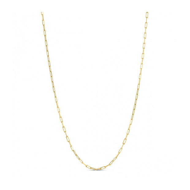 Sterling Silver Gold Plated Paperclip Chain (1.8 mm)