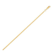 Moon Cut Bead Chain in 14k Yellow Gold (2.0 mm)