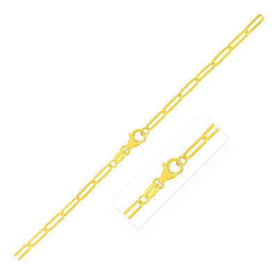 18K Yellow Gold Paperclip Chain (2.5mm)