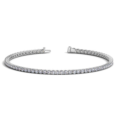 Lab Grown Round Diamond Tennis Bracelet in 14k White Gold (2 cctw F/G  VS2/SI1)