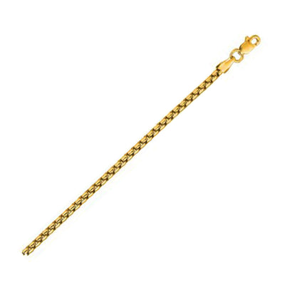 14k Yellow Gold Solid Round Box Chain 3.6 mm