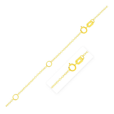 Double Extendable Piatto Chain in 10k Yellow Gold (1.3mm)
