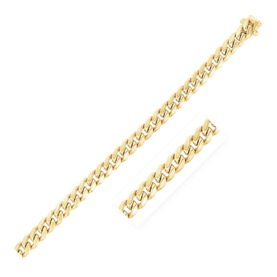 3.2mm 10k Yellow Gold Classic Solid Miami Cuban Chain