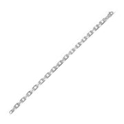 14k White Gold French Cable Link Chain 4.8 mm