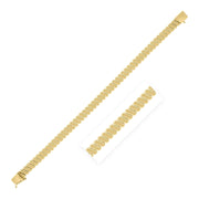 14k Yellow Gold Rib Link Bracelet
