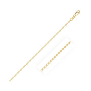 10k Yellow Gold Diamond Cut Cable Link Chain 0.8mm