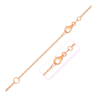 Extendable Cable Chain in 14k Rose Gold (1.5mm)