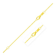 Double Extendable Diamond Cut Cable Chain in 10k Yellow Gold (0.87mm)