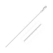 10k White Diamond Cut Cable Link Chain 0.8mm