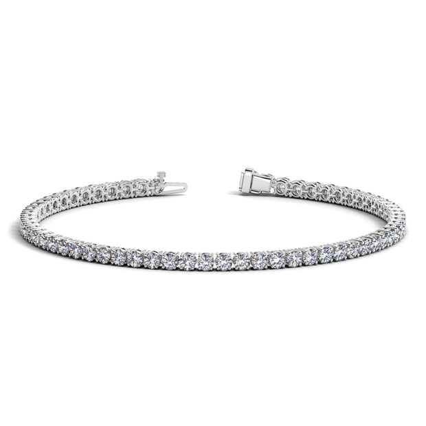 Lab Grown Round Diamond Tennis Bracelet in 14k White Gold (4 cctw F/G  VS2/SI1)