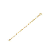 Sterling Silver Gold Plated Paperclip Chain (3.0 mm)