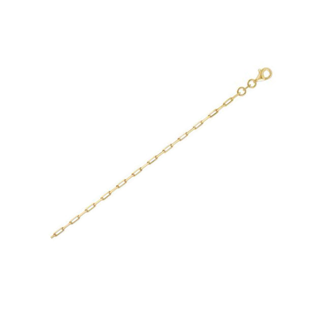 Sterling Silver Gold Plated Paperclip Chain (1.8 mm)