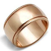 GL213 - IP Rose Gold(Ion Plating) Brass Ring with No Stone