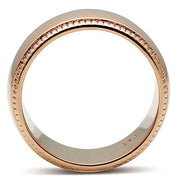 GL213 - IP Rose Gold(Ion Plating) Brass Ring with No Stone
