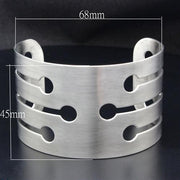 LO1947 - High polished (no plating) Stainless Steel Bangle with No Stone