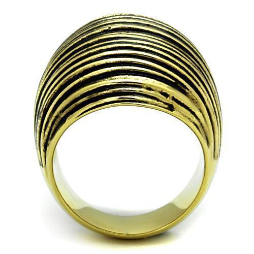 TK1711 - IP Gold(Ion Plating) Stainless Steel Ring with Epoxy  in Jet