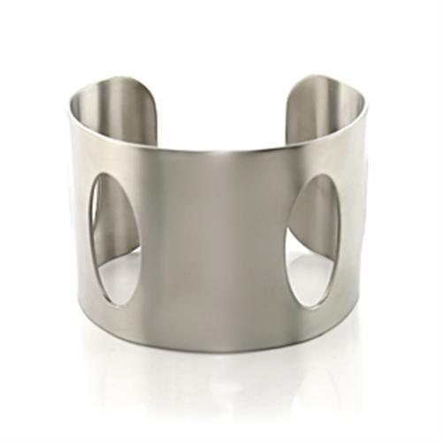 LO483  Stainless Steel Bangle with No Stone in No Stone