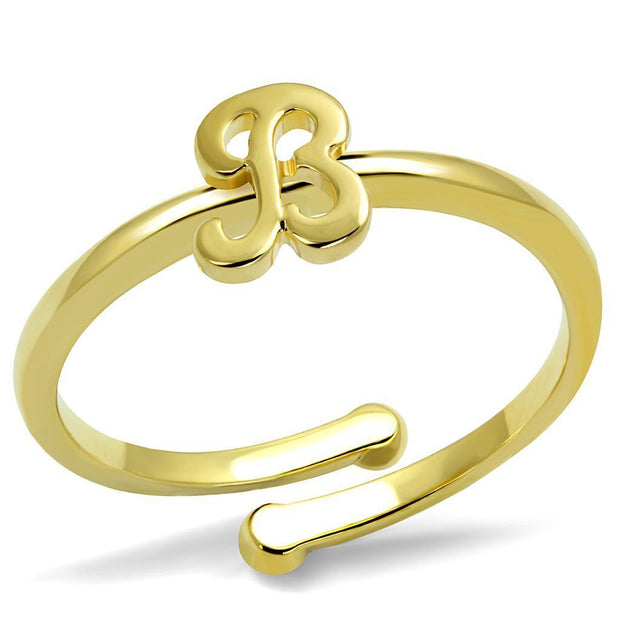 LO4026 - Flash Gold Brass Ring with No Stone
