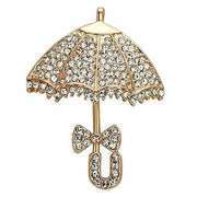 LO2937 - Flash Rose Gold White Metal Brooches with Top Grade Crystal  in Clear