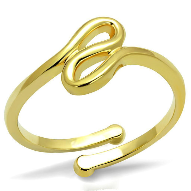 LO4000 - Flash Gold Brass Ring with No Stone