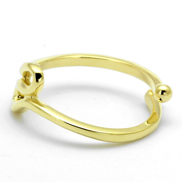 LO4000 - Flash Gold Brass Ring with No Stone