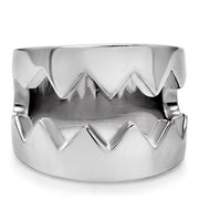 TK143 - High polished (no plating) Stainless Steel Ring with No Stone
