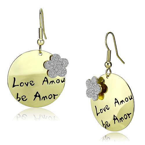 LO2663 - Gold Iron Earrings with No Stone
